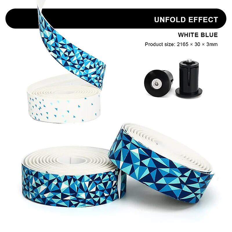 Bicycle Handlebar Tape Triangle Gradient Pu Eva Comfortable Soft Non-slip Shock Absorption Road Bike Handlebar Winding Straps