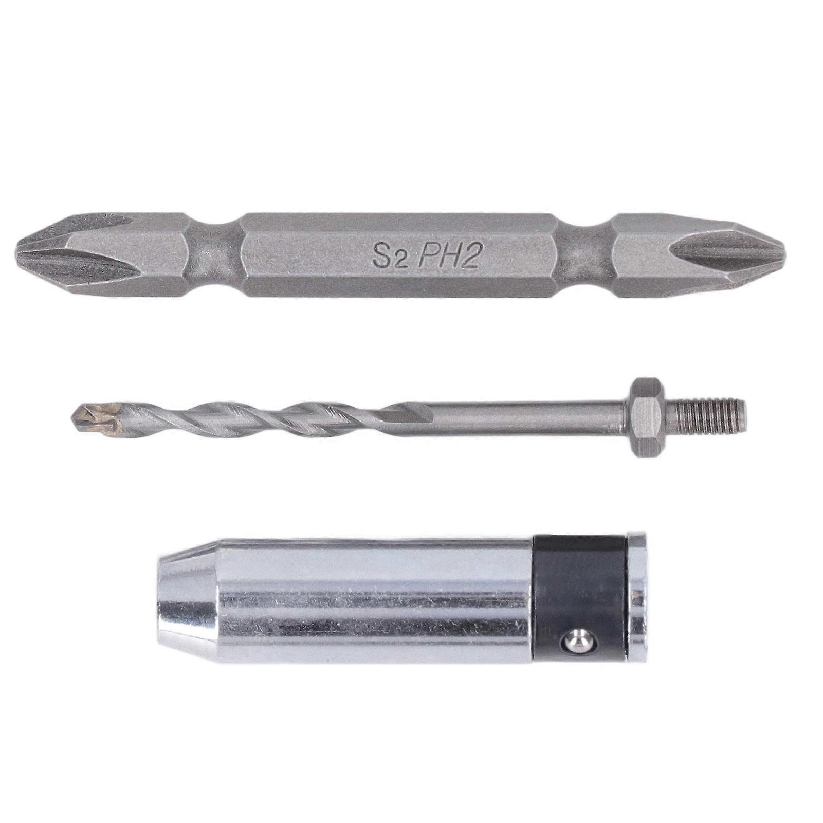3Pcs Drill Socket Adapter Drilling Bit Screwdriver Bit Set Kit for Wood Plastic Glass