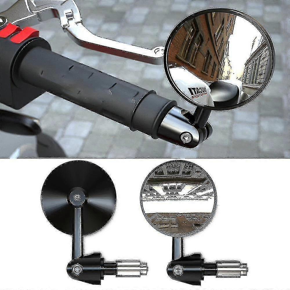 Motorcycle Retro Modified Handlebar Mirror Full Angle Folding Reversing Handlebar Rearview Mirror Motorcycle Decoration Supplies