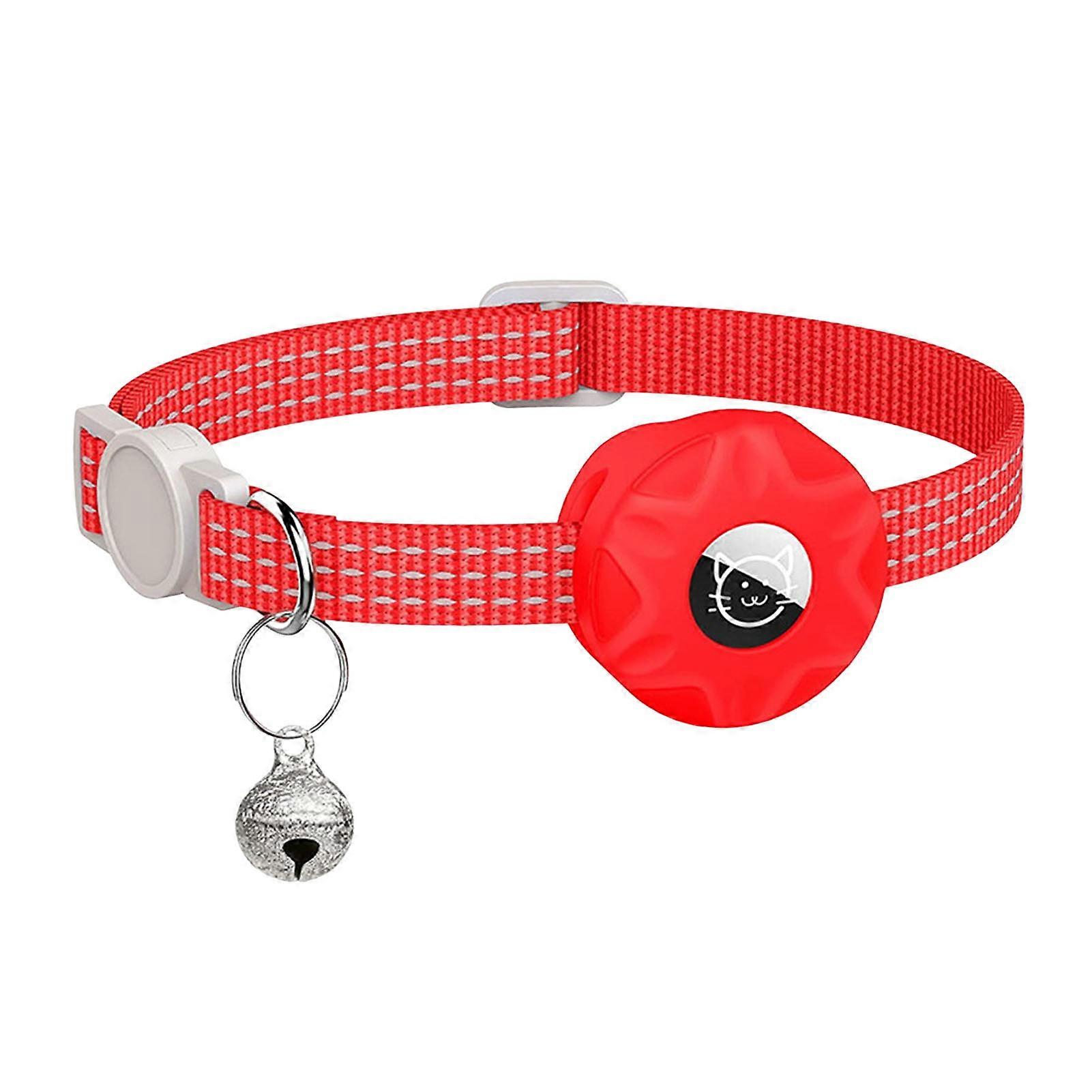 Cat Tracker Collar with Reflective Strips Waterproof Adjustable Pet Safety Collar Cat Locator Cover Collar for Small Medium Large Cats