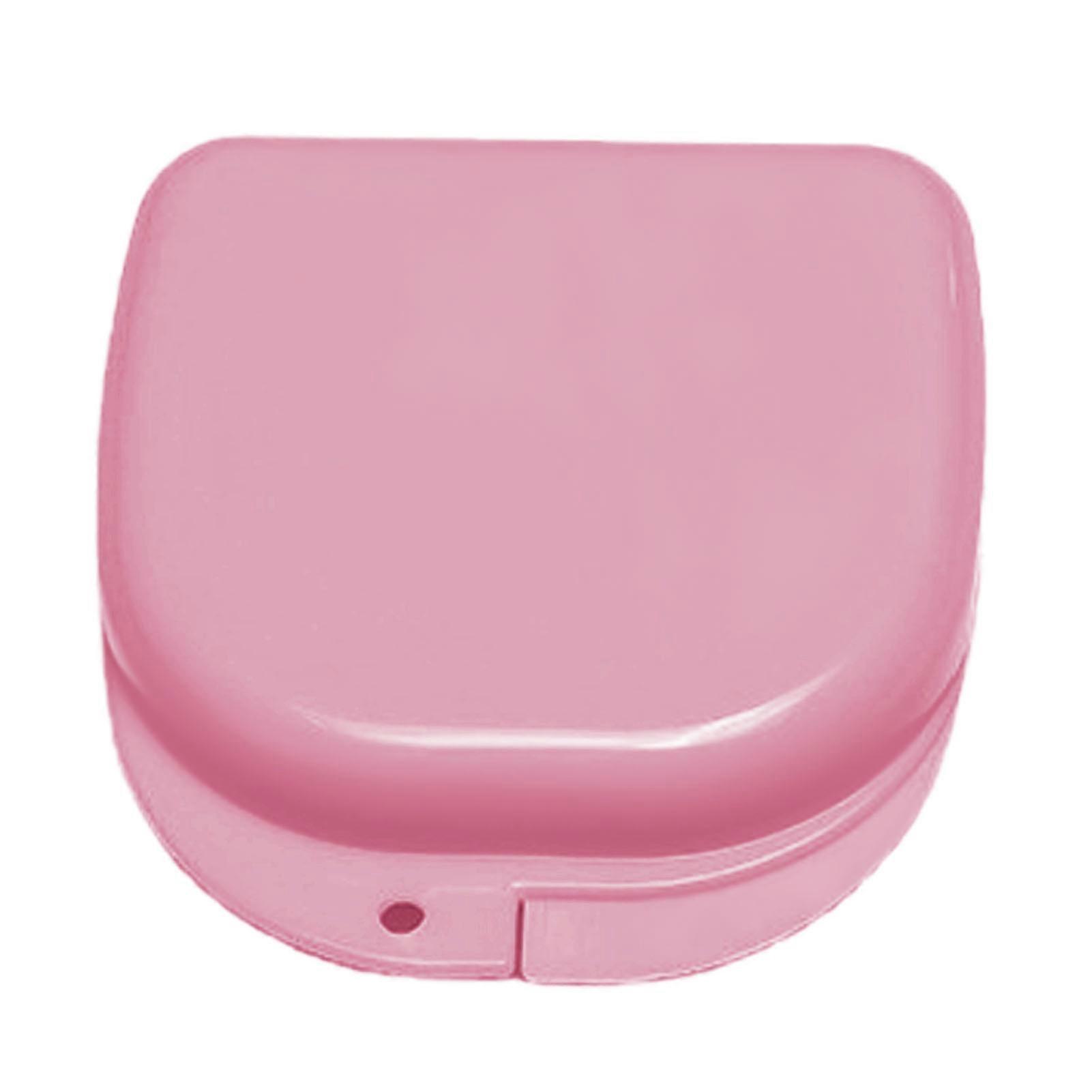 Professional Retainer Case Portable Dustproof Mouth Guard False Teeth Storage Box Denture Container Yellow