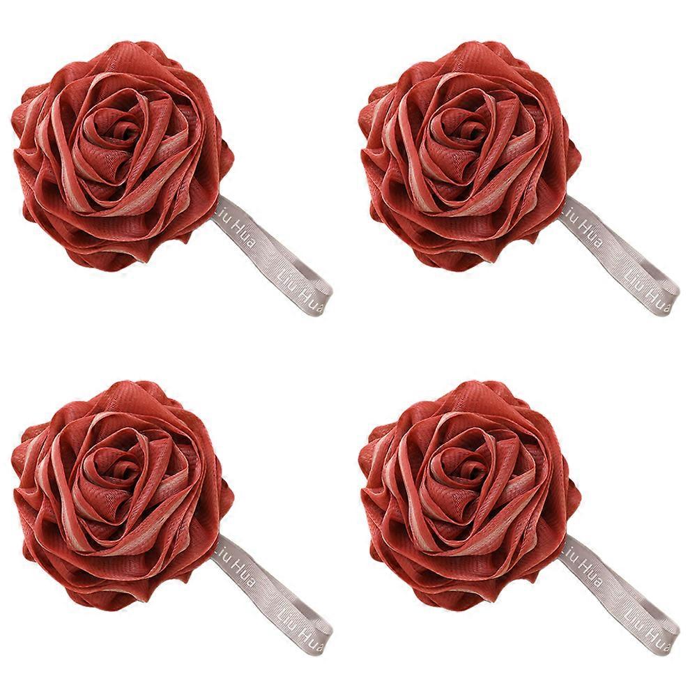 4 dusjkuler 50g roseformede dusjblomsterkuler Badedusjkuler