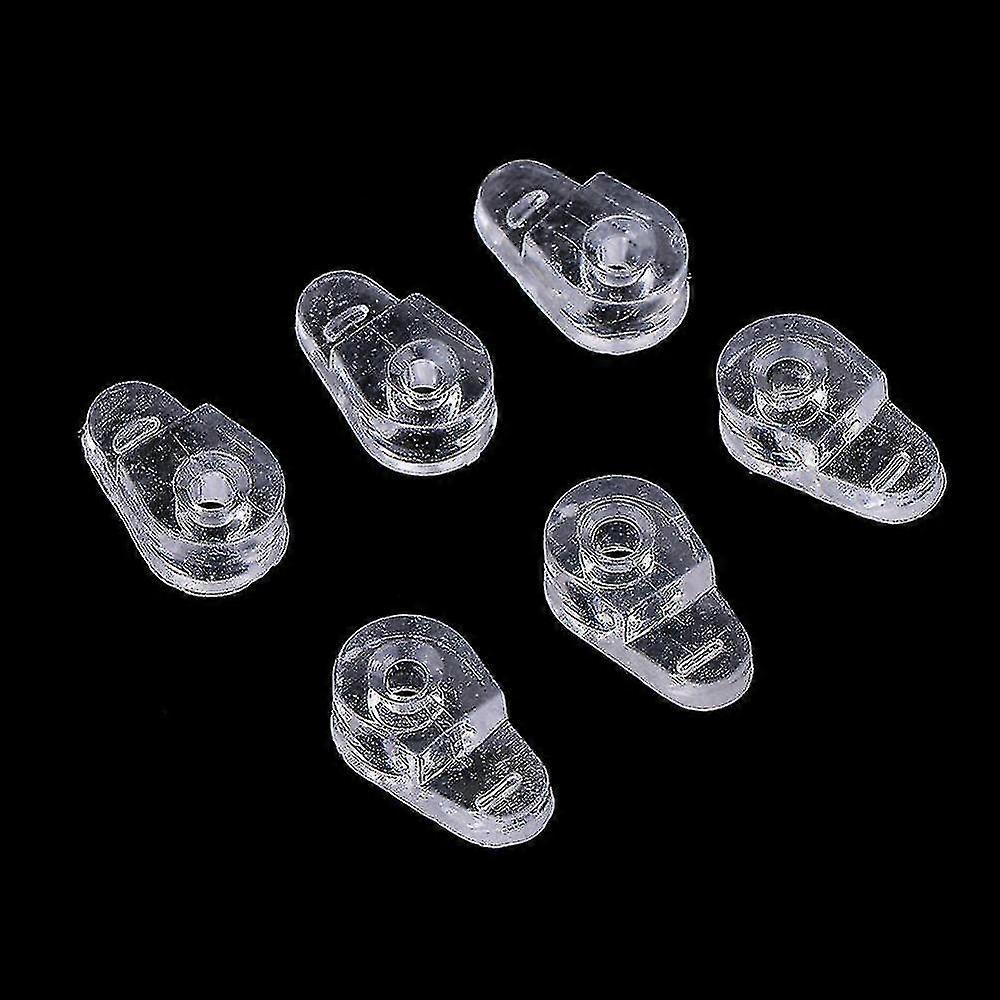 100pcs Plastic Glass Retainer Transparent Mirror Cabinet Fix Clips