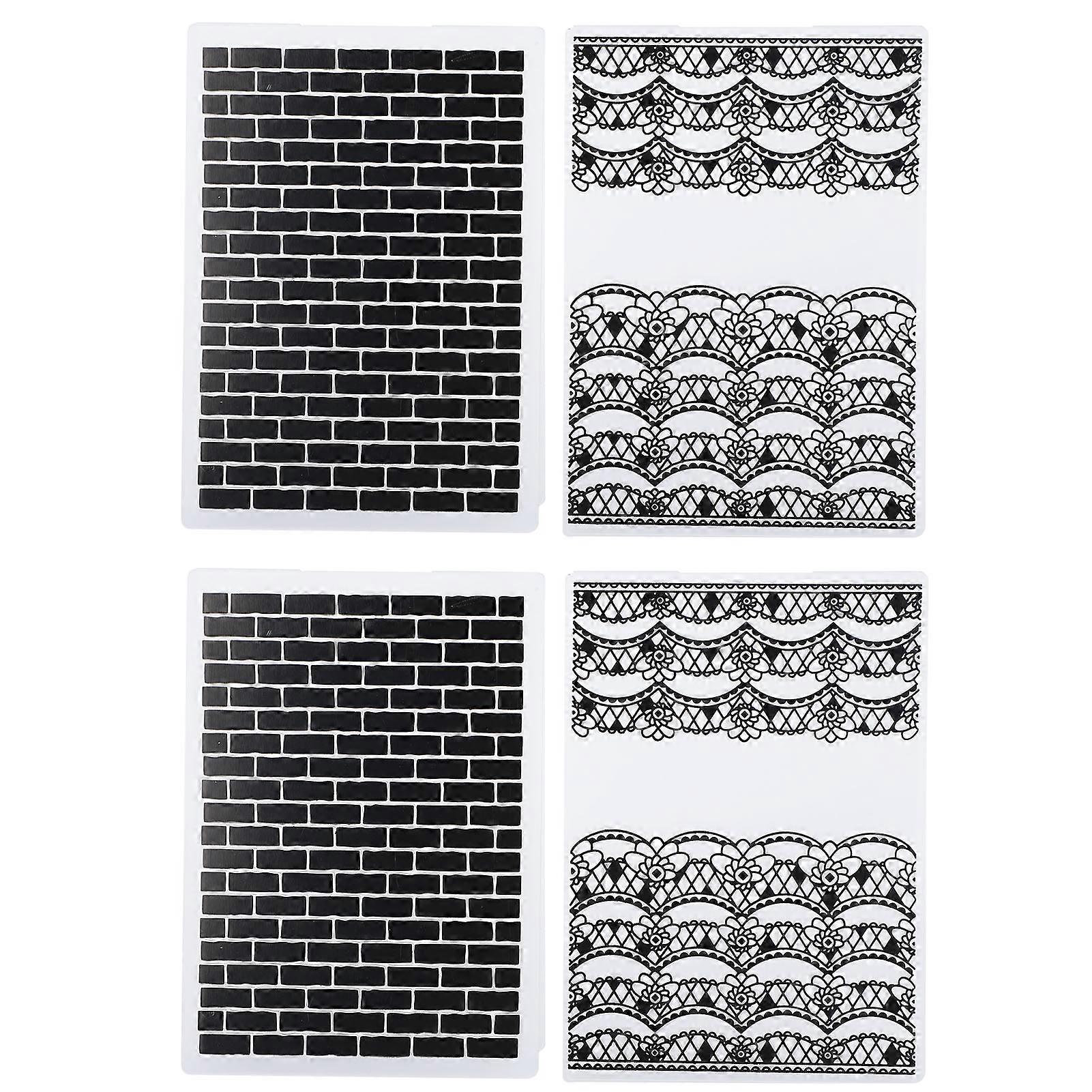 4Pcs Plastic Embossing Folders DIY Card Making Scrapbooking Embossed Template Paper Craft Tools