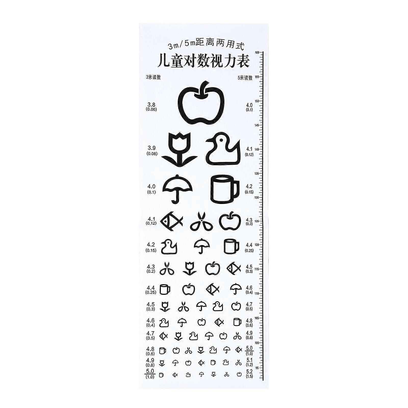 Eye Chart Standard Visual Testing Chart Children Vision Eye Chart For Home