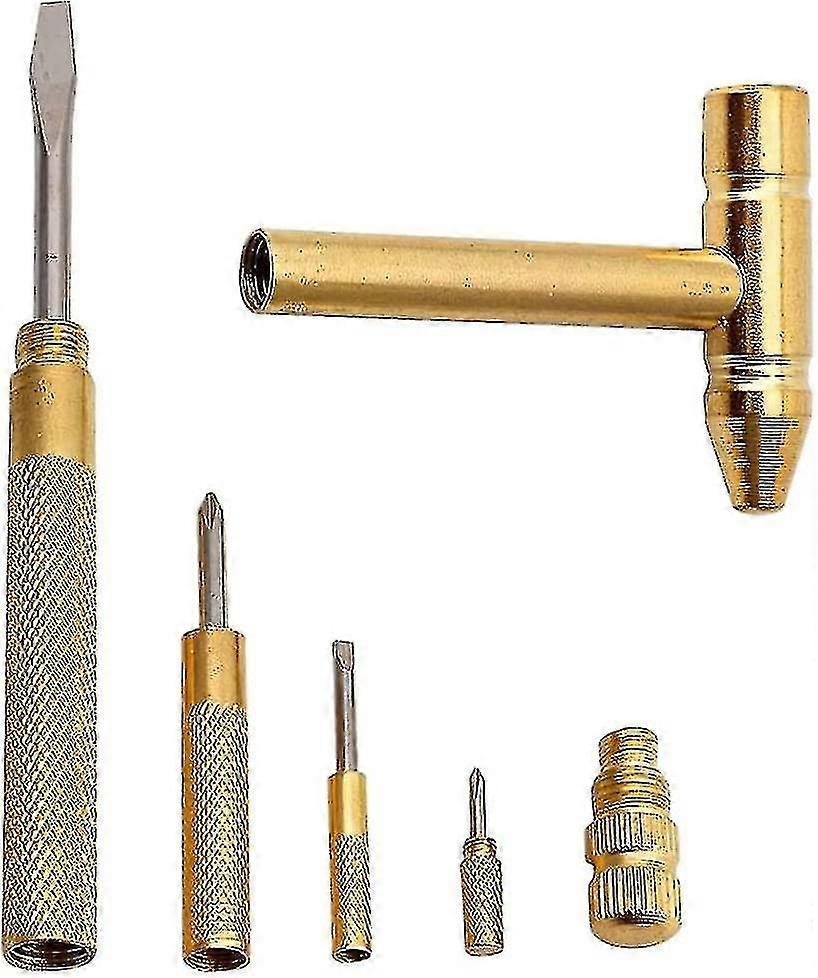 1pcs Mini Copper Hammer Household With Small Screwdriver Hammer Toolsgold