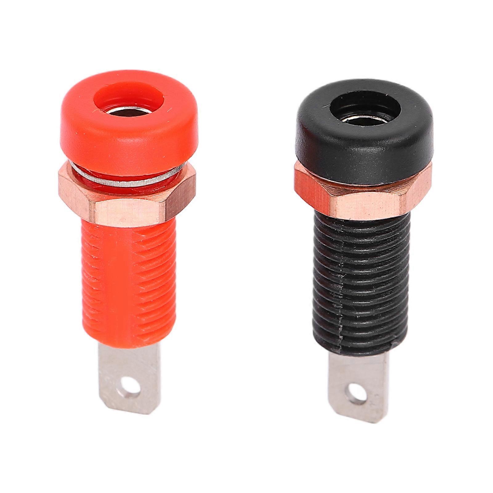 10pcs Banana Plugs Brass Material 4mm/0.2in Hole Insulation Resistance Maximum.24A Socket Connector Female 30V60V