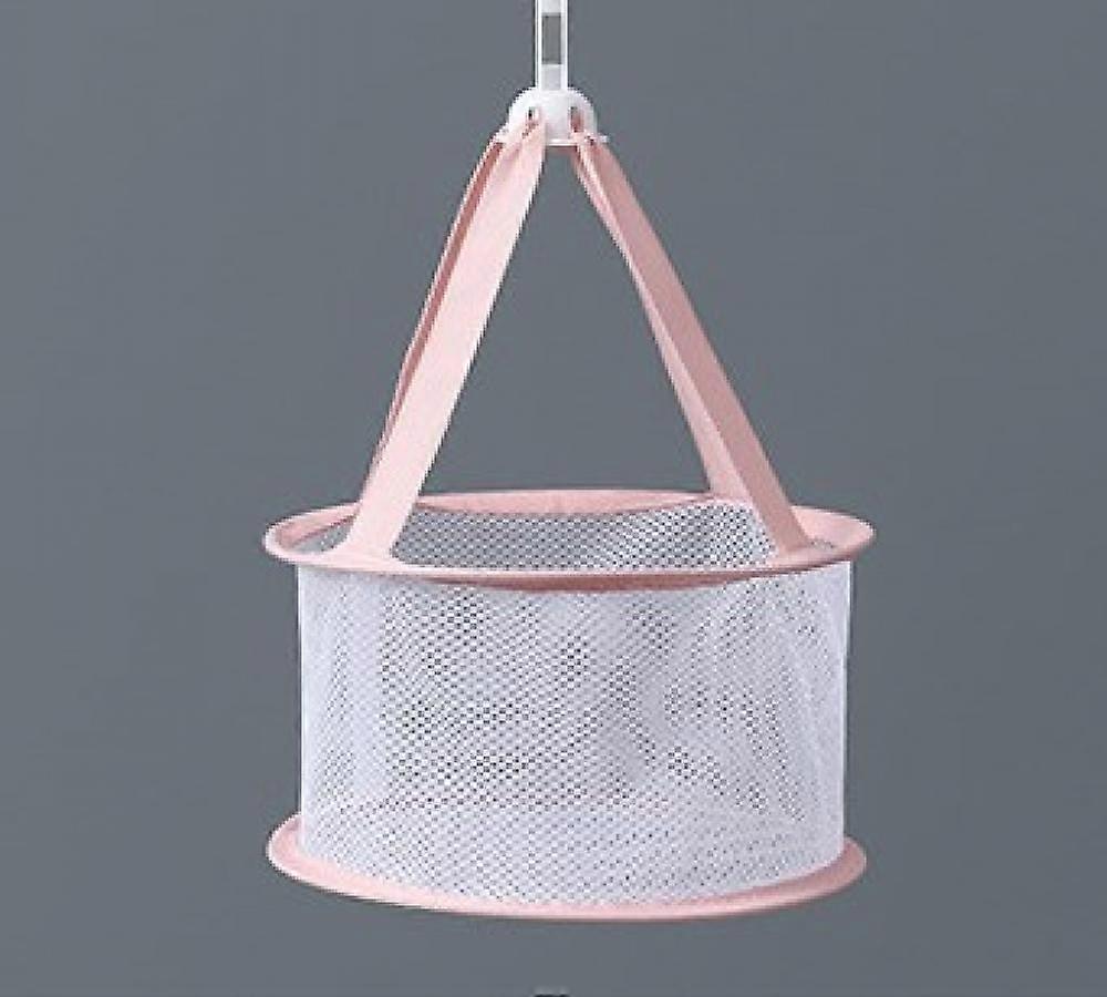 Makeup Brush Net Basket and Sponge Drying Storage Tool Pink 20cm