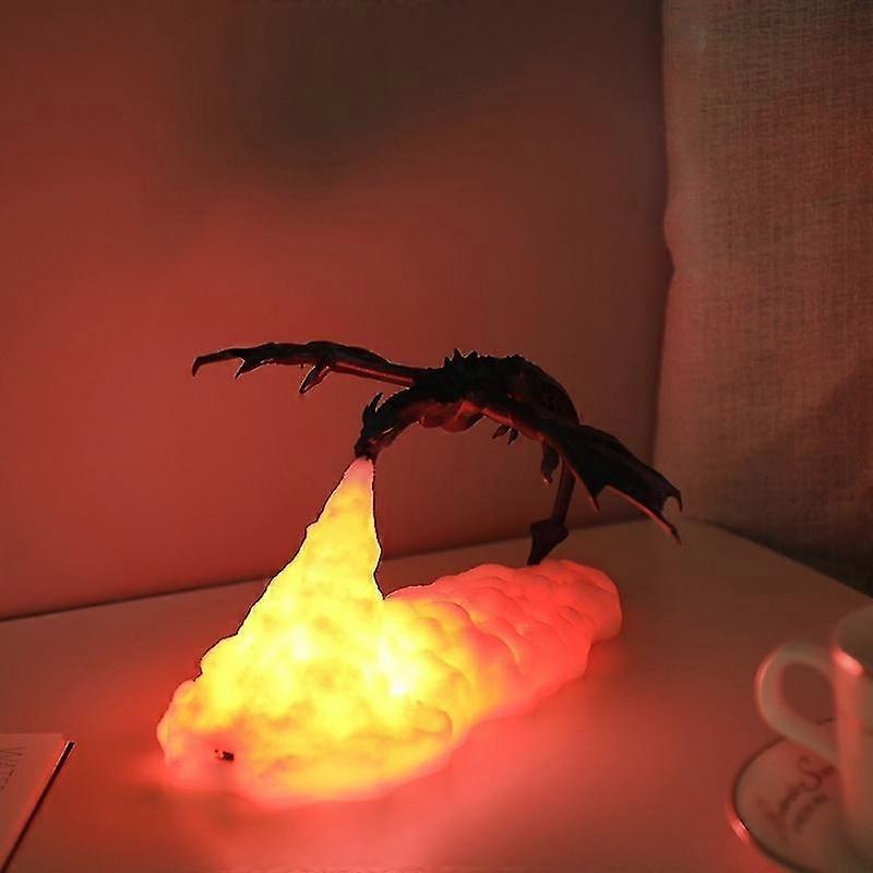 3D printing fire dragon lamp decoration led night light