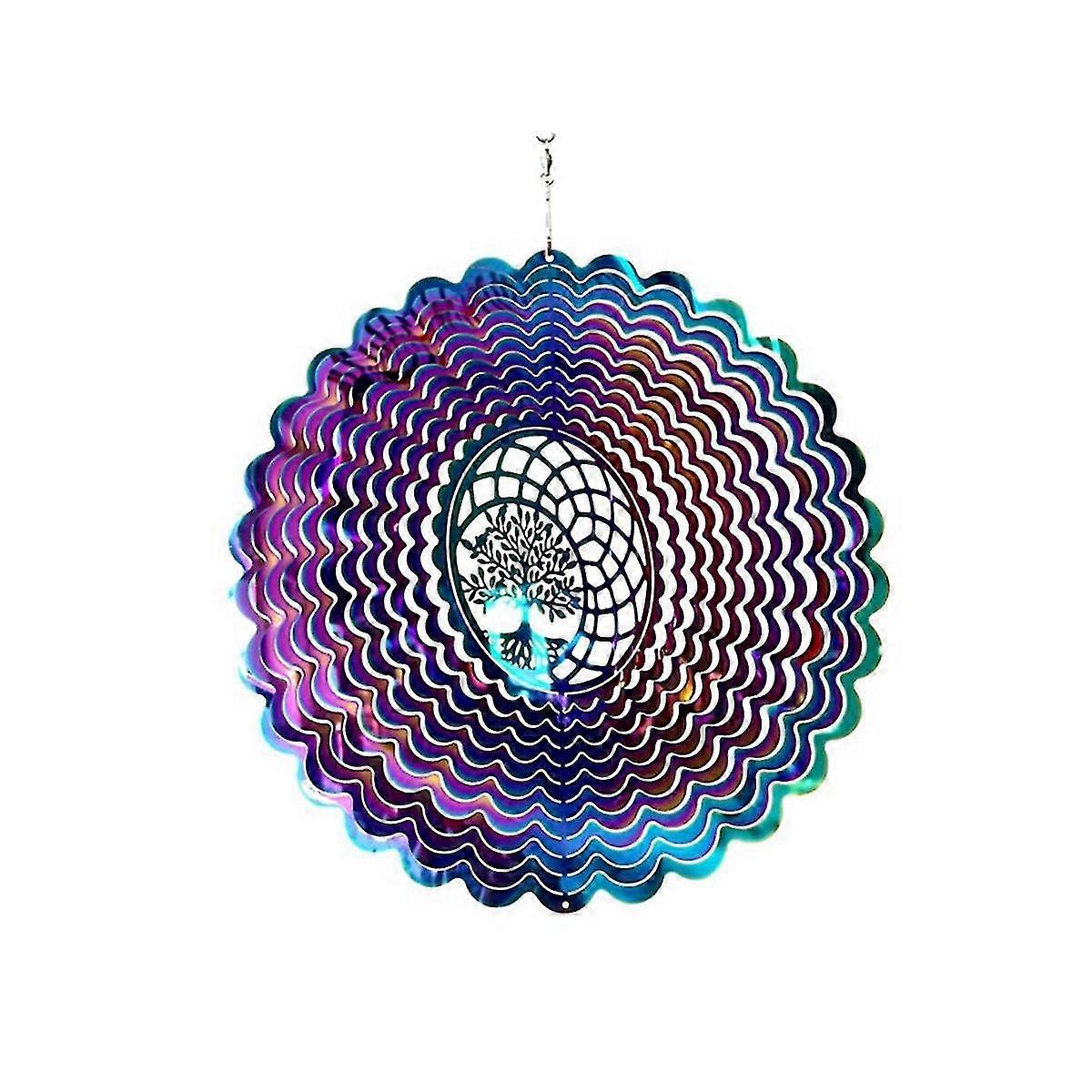 Färgglad vindspinner i rostfritt stål 3D-hängande vindspinner i rostfritt stål, dynamisk vindspinner