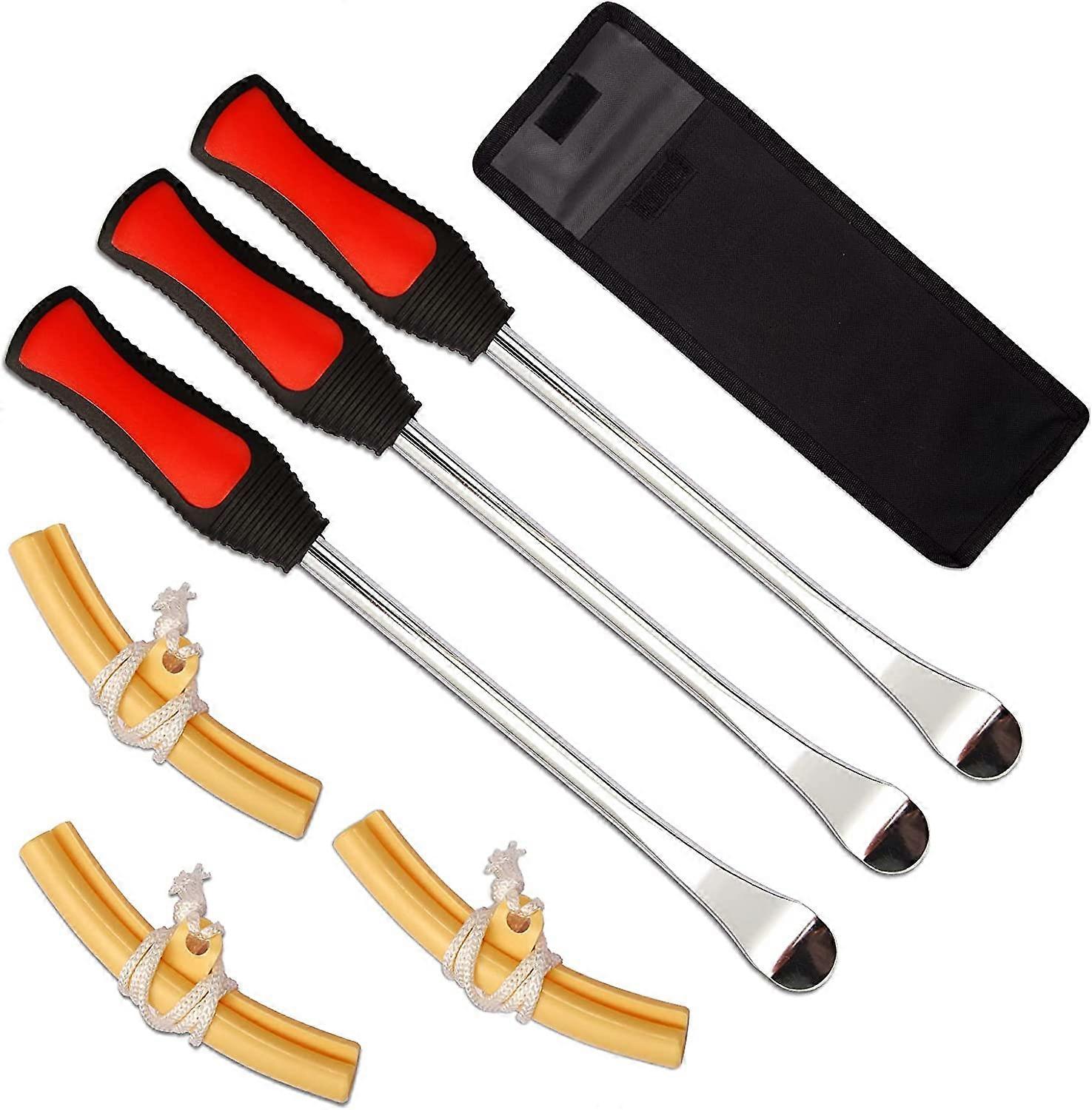 Motorcycle tire repair tool set
