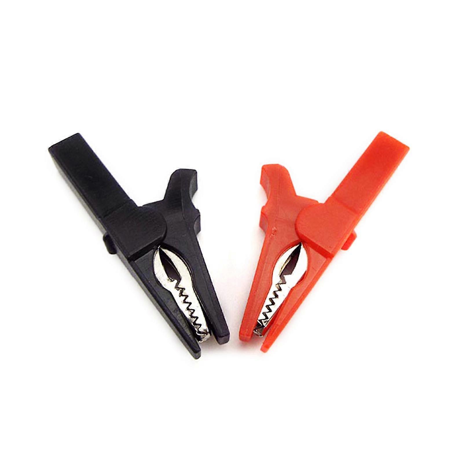 Insulated Crocodile Clips Black Red Electrical Test Connectors