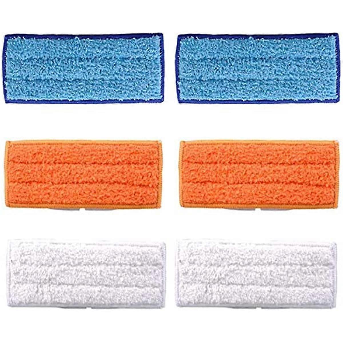 Replacement 6 Packs Washable Mopping Pads Wet Damp Dry Sweeping Pads for iRobot Braava Jet 240 241