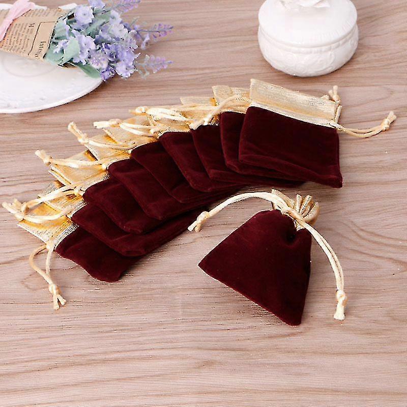 New 10pcs Jewelry Wedding Christmas Drawstring Case Velvet Gift Pouch Bags 7x9cm