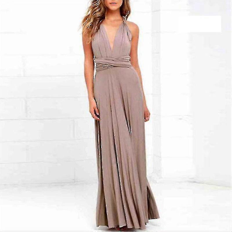 Women's Evening Multi Way Wrap Bridesmaid Formal Long Maxi Dress