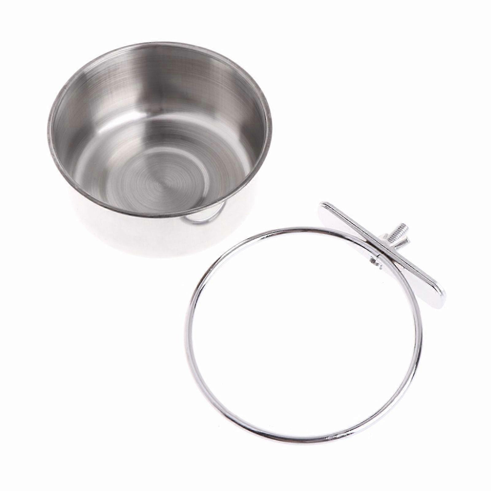 2pcs Pet Bird Feeder Container Stainless Steel Bird Feeder For Conure Budgies Parakeet
