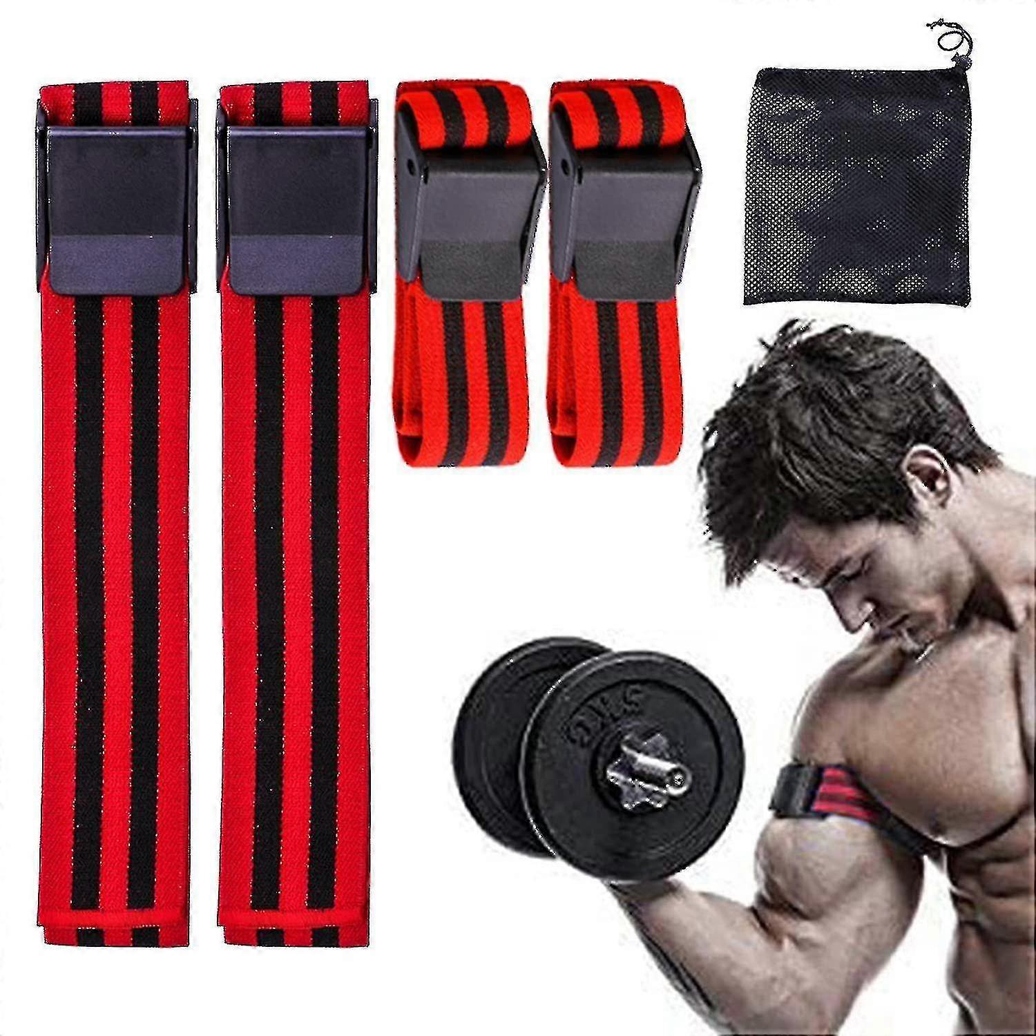 Blood Flow Restriction Bands, Non-slip Occlusion Bands For Arms Training Exercise And Fitness