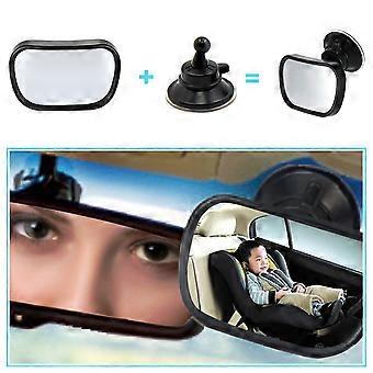 Mini safety mirror for car rear seat, adjustable rear convex mirror for baby, children's monitor, 2 in 1