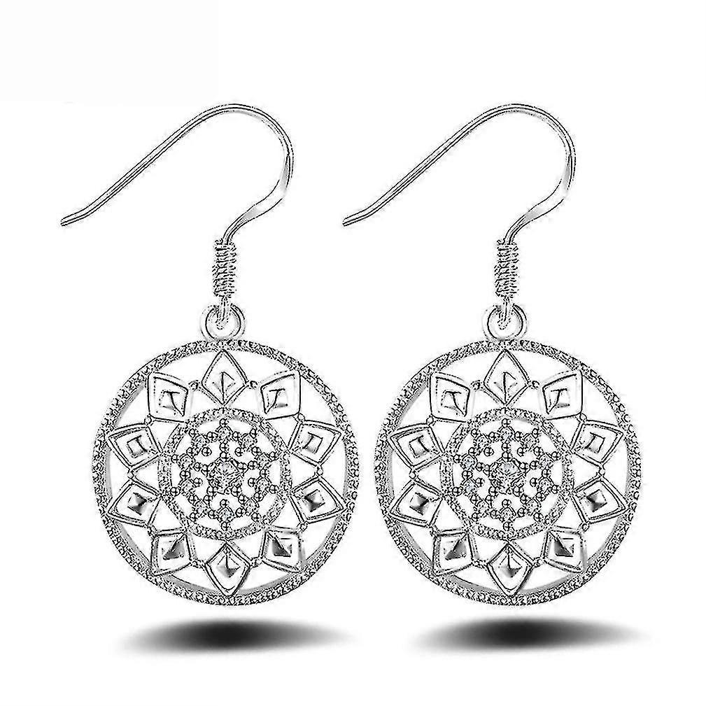 hmwy-ear studs micro zircon encrusted electroplated silver earrings for wedding