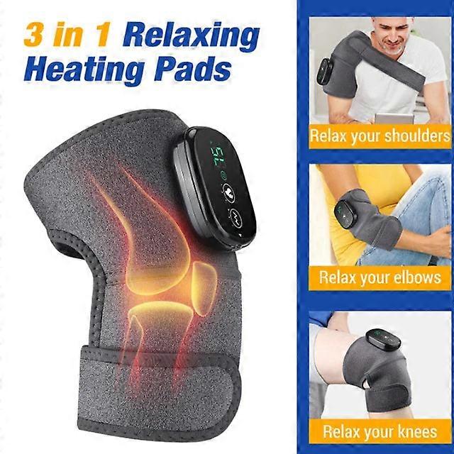 Electrically Heated Brace Old Cold Legs Joints Knee Massager 4000mah Vibration Warmth Hot Compress Massage Instrument