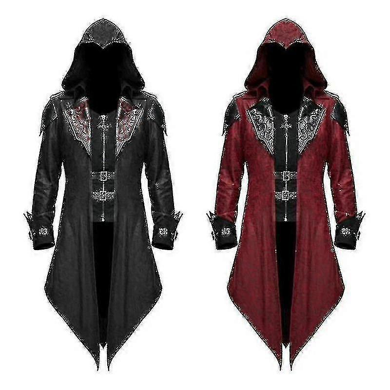 2023 年新しい中世の暗殺者ゲーム アサシンクリード コスプレ コスチューム エドワード ストリートウェア フード付きジャケット アウター ハロウィン パーティー コスチューム Tw