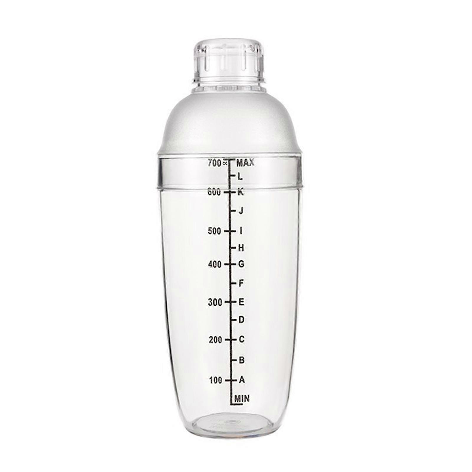 Plastic Shaker Cocktail Drink Mixer with Scales Durable Watertight Shaker Bottle for Bar Party Home Use