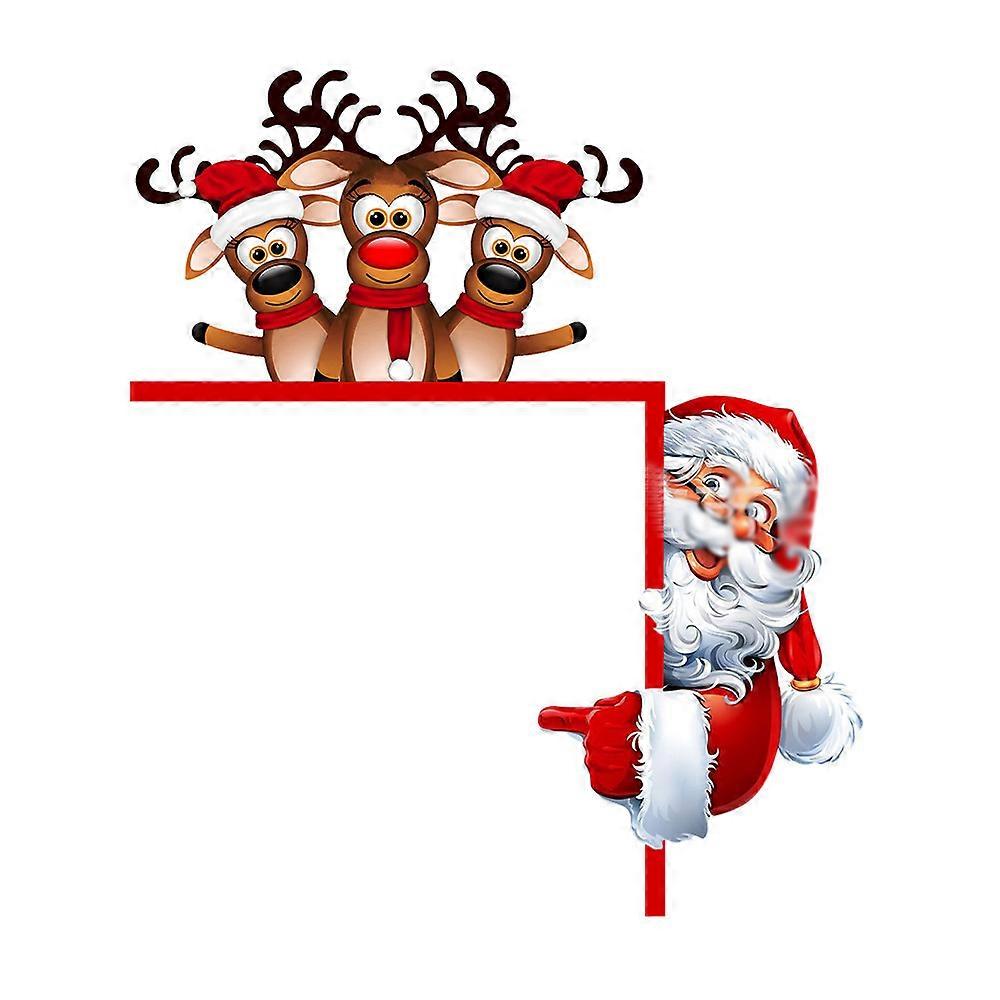 2023 Mikulás rénszarvas törpék karácsonyi ajtó sarokdíszek díszek otthoni ajtó fa jel boldog karácsonyt medál