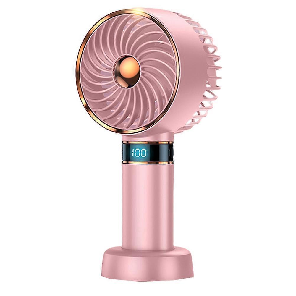 Handheld Electric Fan Portable Digital Display Cooling Fan USB Charging Quiet Small Fan