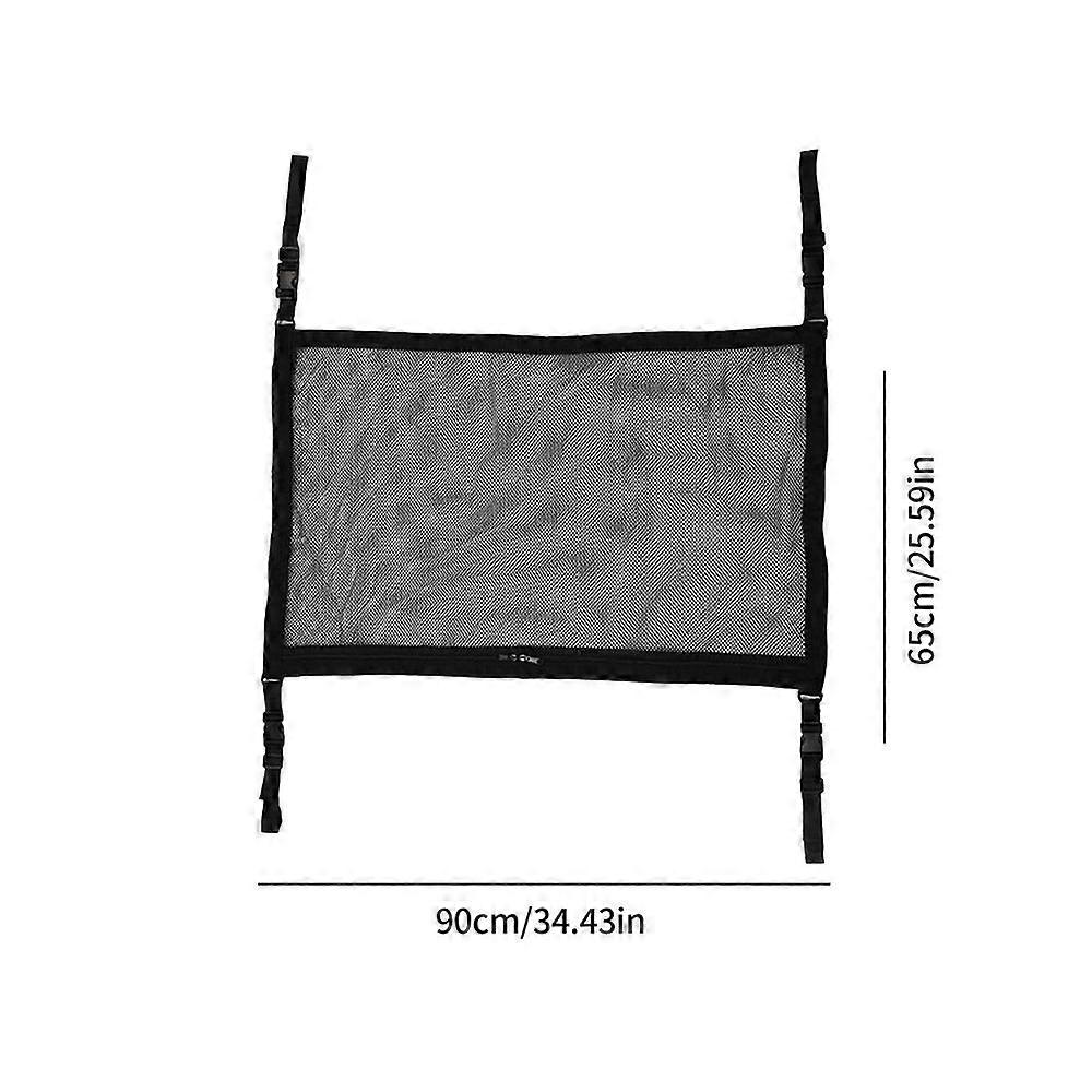 Car Ceiling Cargo Net Ceiling Mesh Net Storage Ceiling Storage With Cellular Network And Double Zipper Design For Car SUV Truck