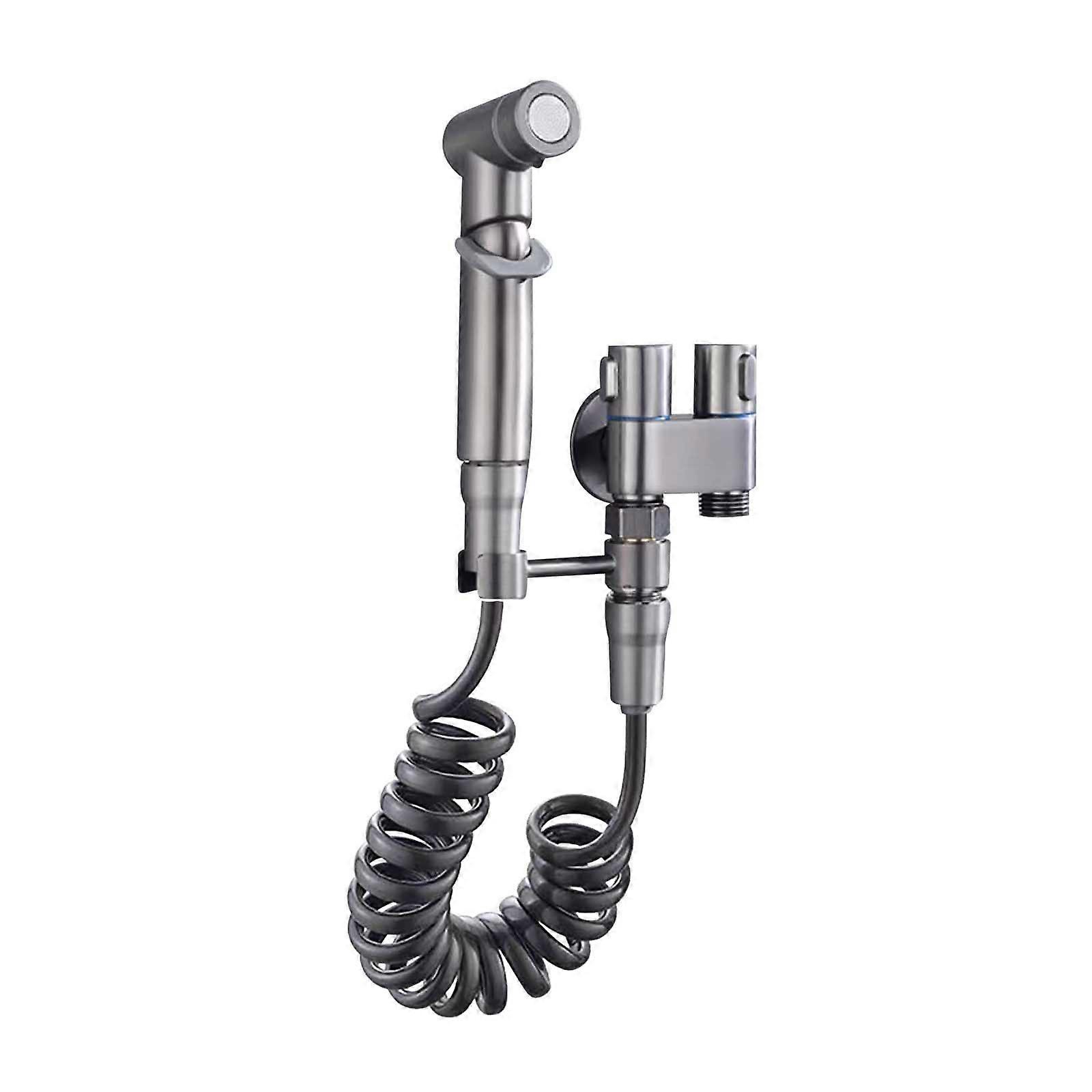Gray Toilet Partner Spray One In Two Out Dual-use Angle Multi-functional Double-out Water