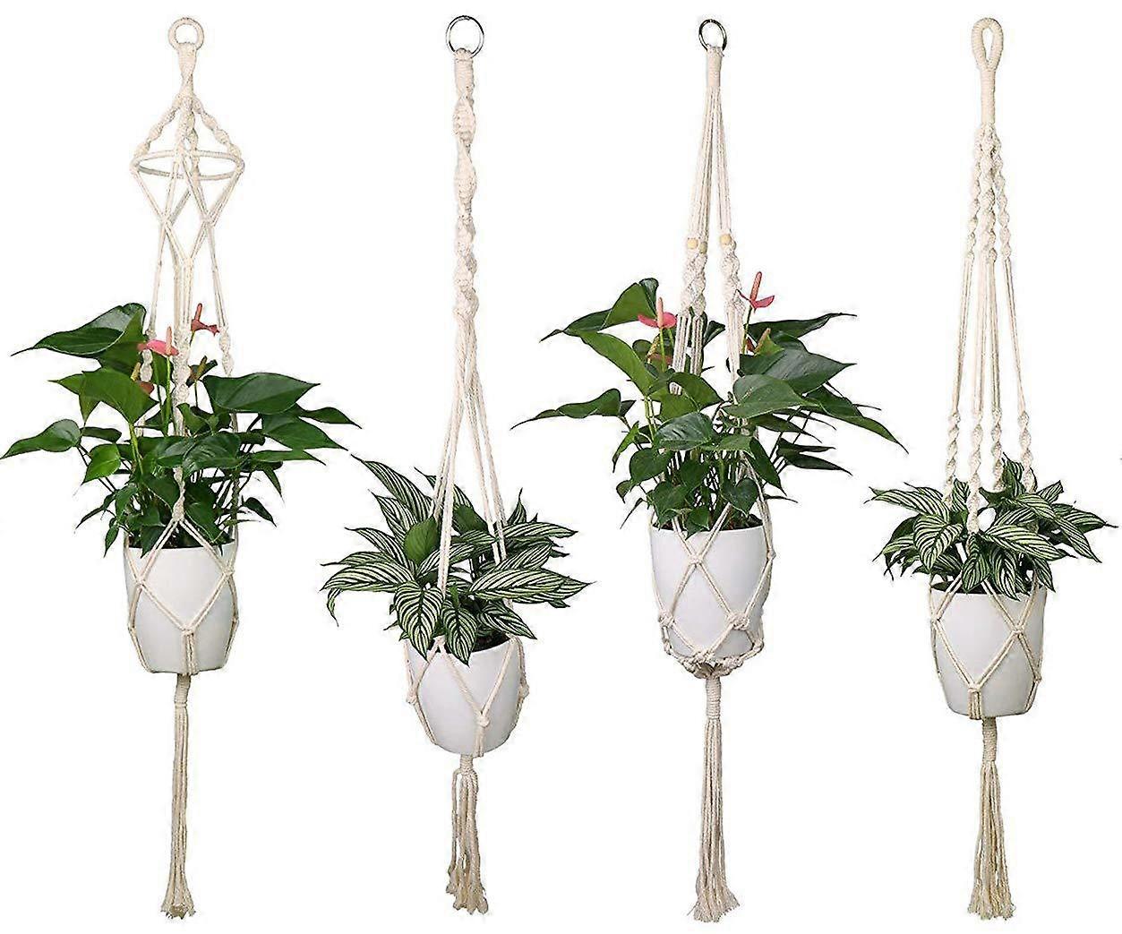 4pcs Plant Hanger For Hanging Baskets, Polyester Cotton