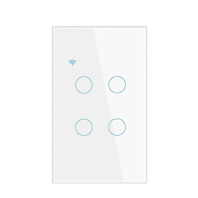 Aubess WiFi Smart Switch 1/2/3/4 Gang US/EU Light Switch Need Neutral Wire