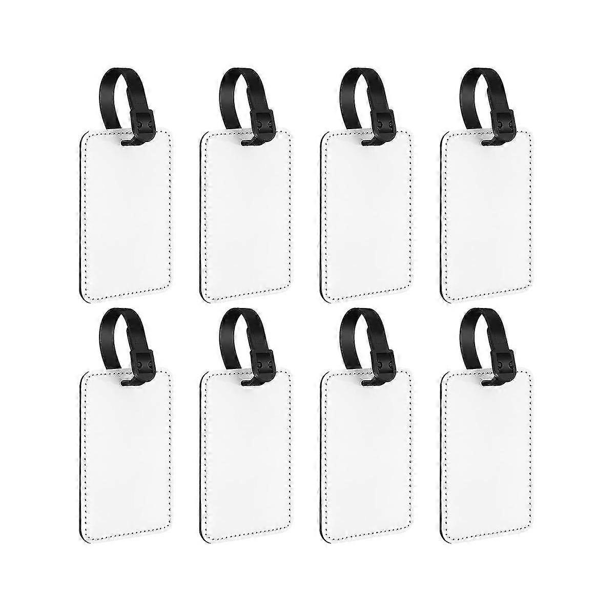 8pcs Sublimation Luggage Tags Name Tag Blank Suitcase Tags Heat Transfer Bag Tags Business Id Card