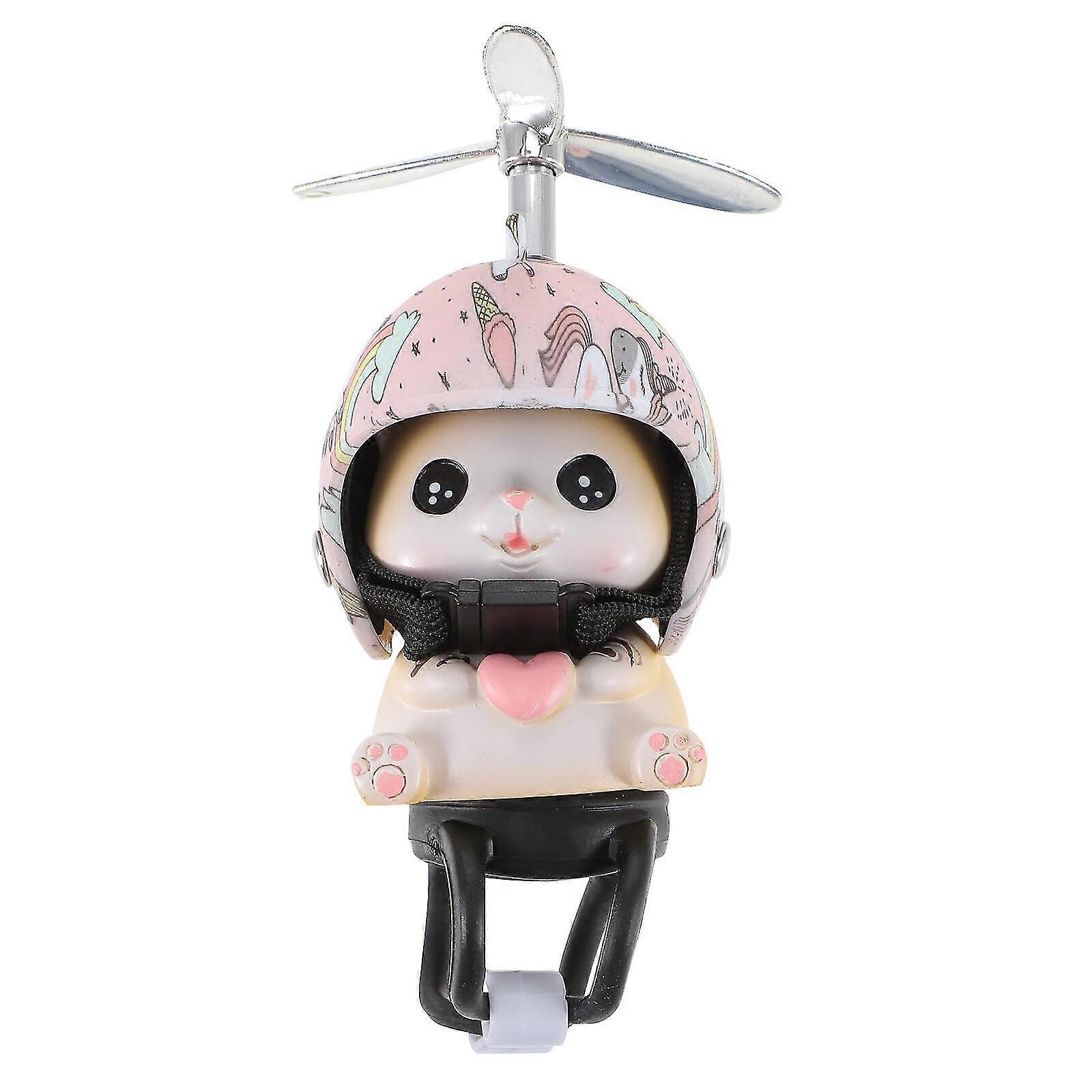 プロペラヘルメットカーダッシュボード装飾オートバイバイクベル猫付きクリエイティブ猫おもちゃ