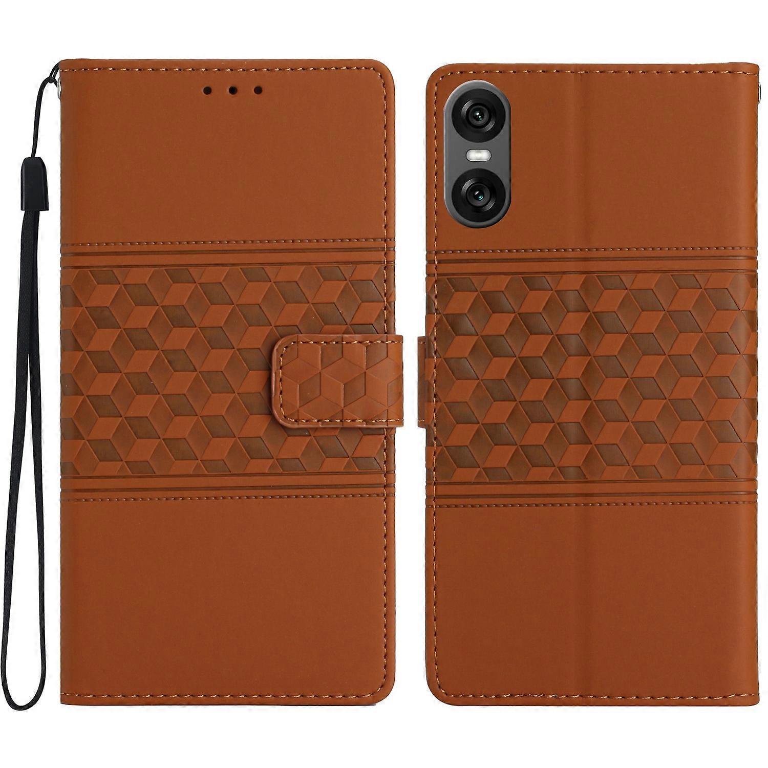 Diamond Embossed Leather Case For Sony Xperia 10 VI