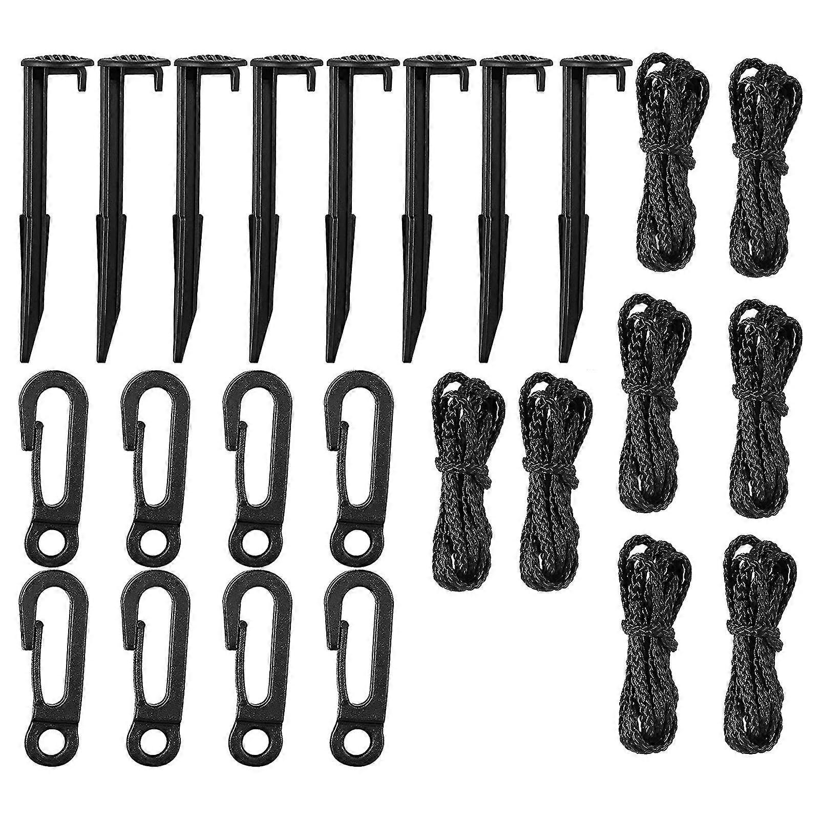 Ground Nail Replacement Set (1 Set) - Rustproof Plastic Stakes for Easy Courtyard Setup (Garden Accessories)
