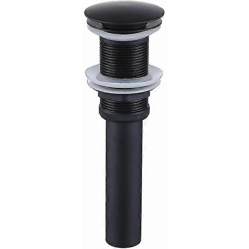 Sink Plug Without Overflow Bathroom Pop Up Universal Drain Plug Black Brass