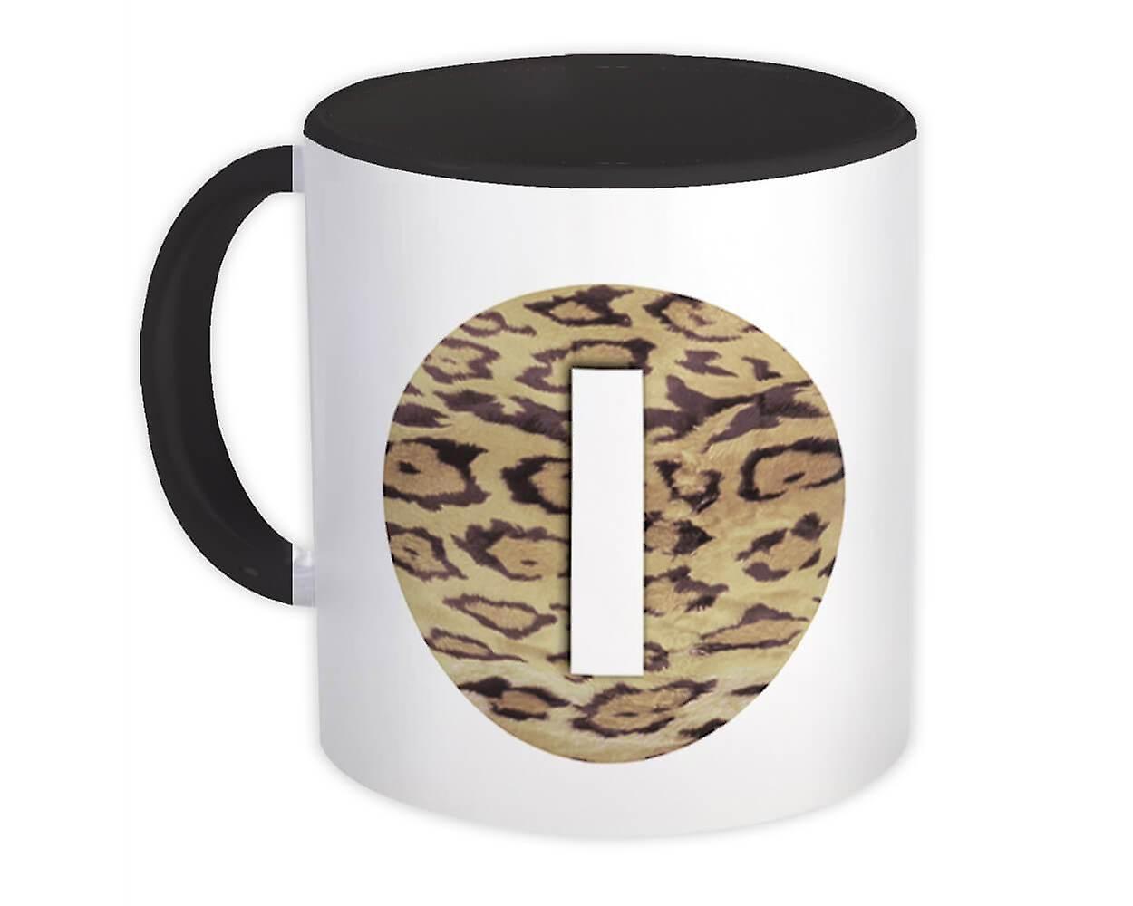 Gift Mug: Monogram Letter I Cheetah