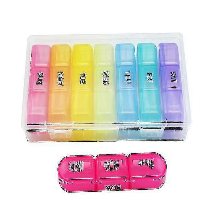 Weekly Pill Izer 3 A Day Portable 7 Day Pill Case Box