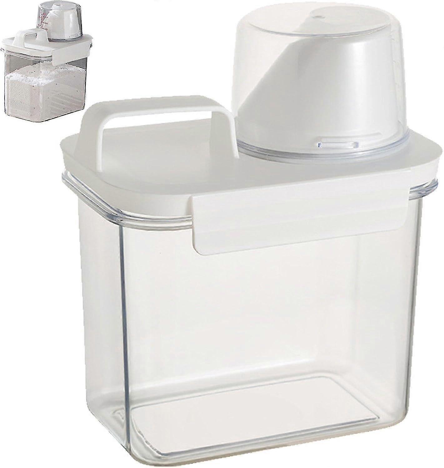 1100ml Laundry Detergent Dispenser, Liquid Detergent Container with Measuring Cup for Laundry Room
