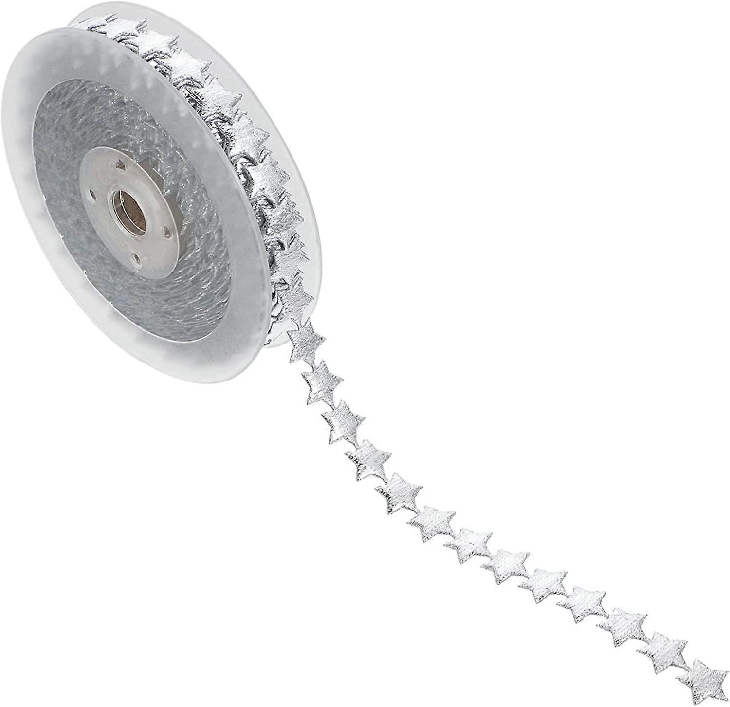 Argento stella nastro Trim corda stella nastro Trim abbellimento per Natale compleanno festa di nozze Decor