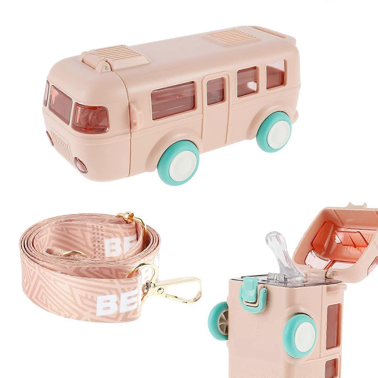 Portable Water Cup in Bus Shape,Car Straw Water Cup