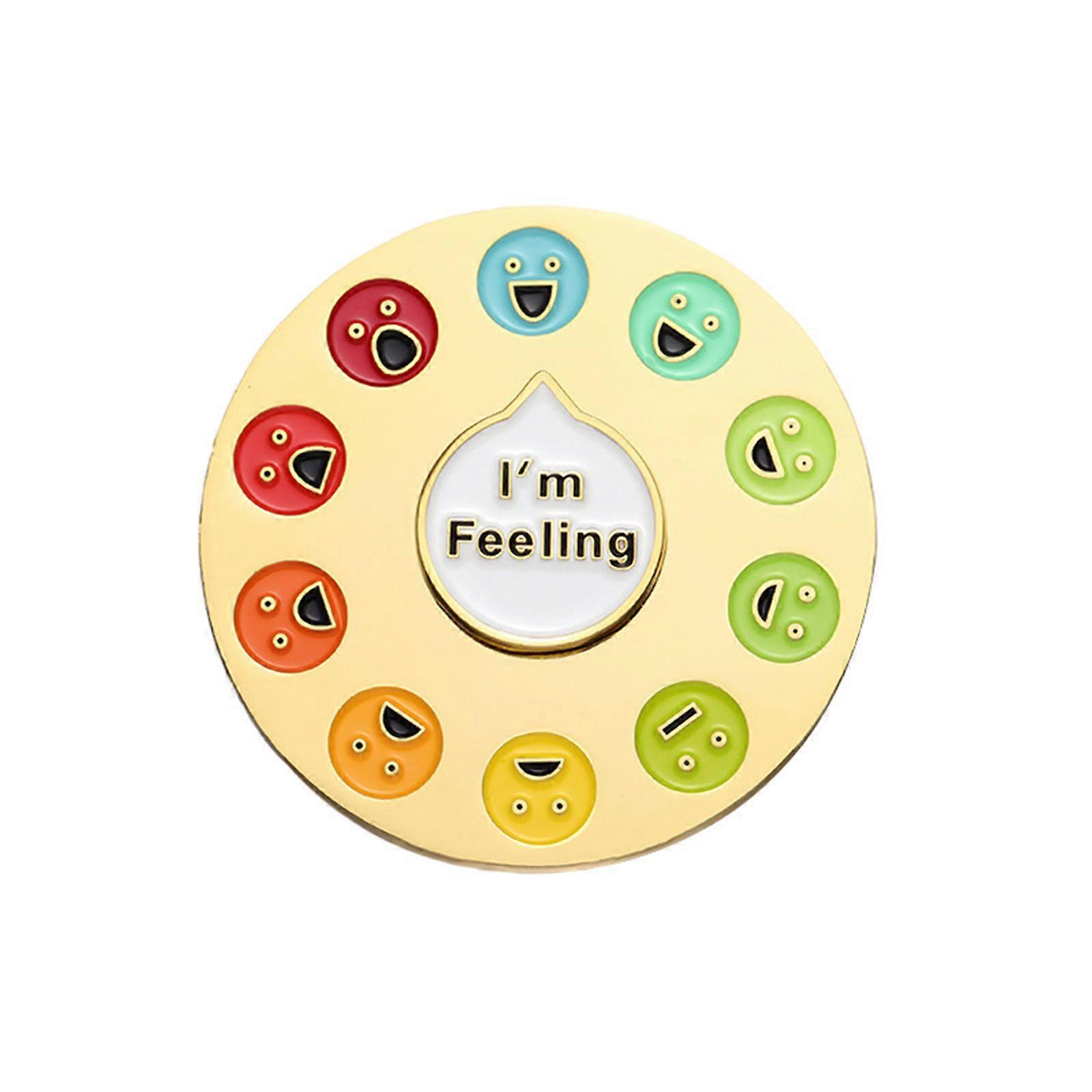 Rotatable Fun Cartoon Jewelry Brooch Mood Conversion