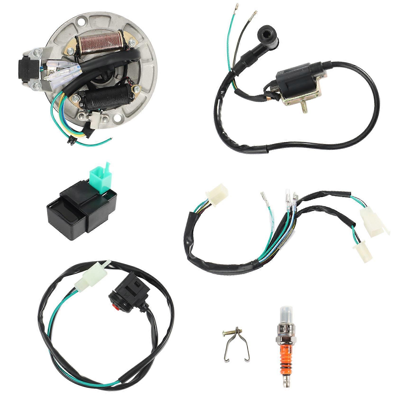 Motorcycle 4 Stroke Wire Harness Wiring CDI Coil for 50-125Cc Kick Start Dirt Pit Bike