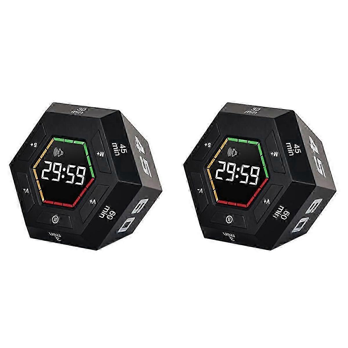 2X Pomodoro Timer, Productivity Timer,3, 5, 15, 30, 45, 60 Minute Preset Smart Countdown Timer, Tim