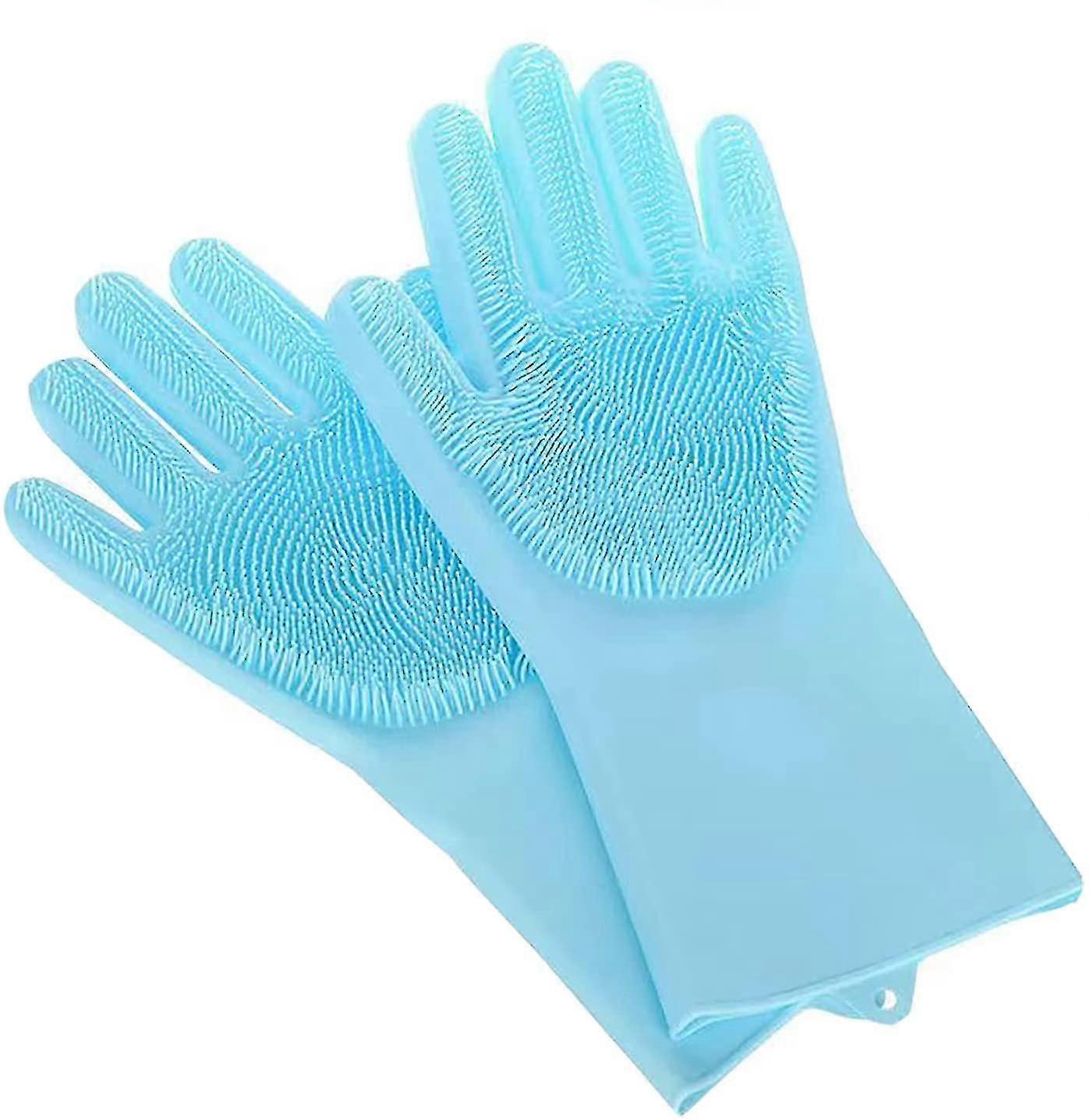 Pet Grooming Gloves - Silicone Hair Removal Gloves, Baing And Massaging For Cats, Dogs Horses