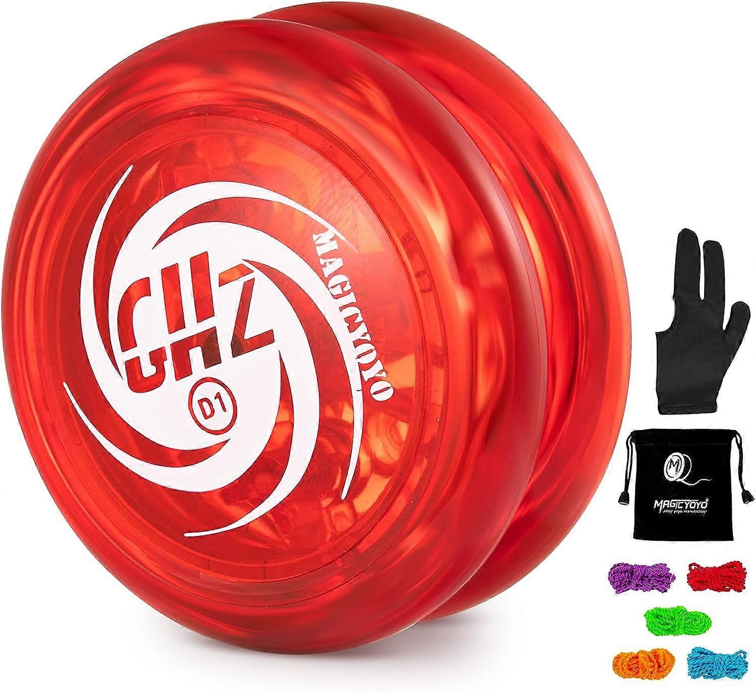 Professional Responsive Yoyo D1 GHZ, Looping Yoyo Responsive Yoyos for Kids Beginner with 5 Strings, Yo Yo Glove, Yo-yo Bag