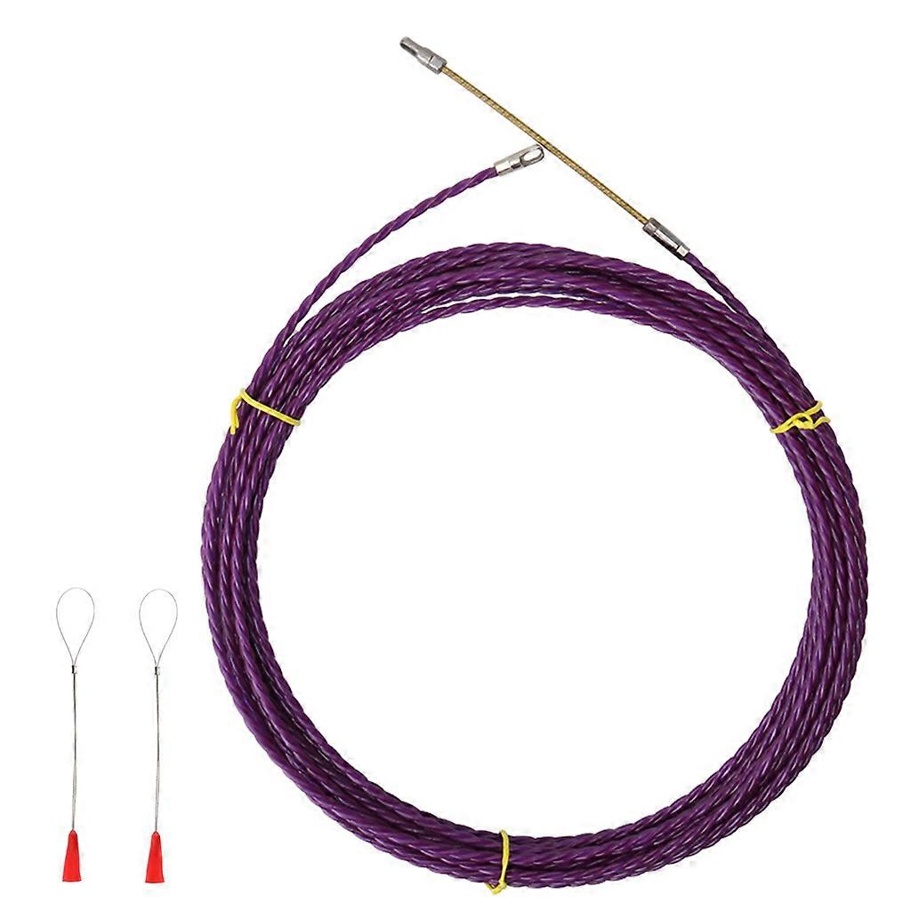 Fish Tape Electrical Threader Wire Puller Through Wall Wire Purple 5m-25m Tool