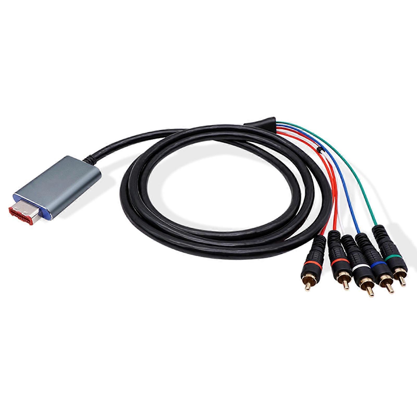 1.8m 5RCA YPbPr Bileşen Kablosu NGC GameCube (NTSC / PAL) Ekran için Tam Ses