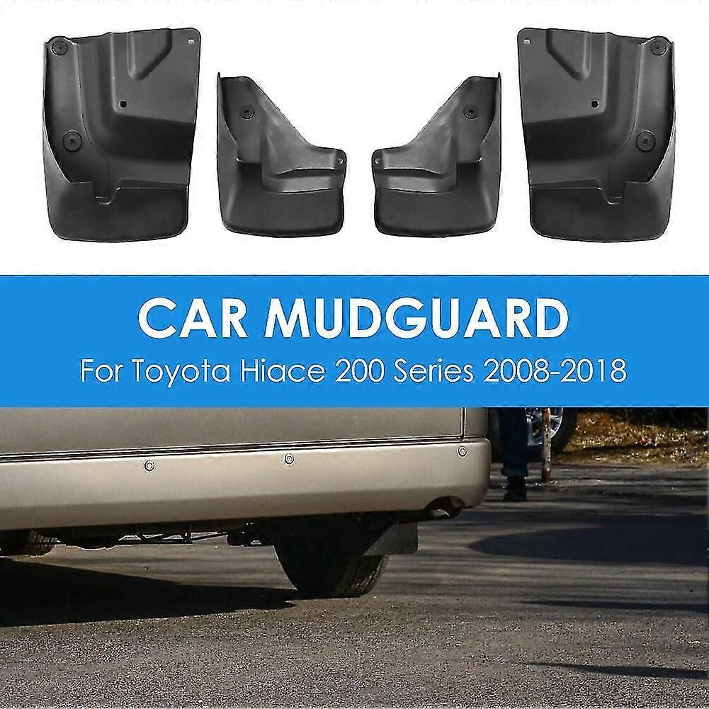 4pcs Mud Flaps Splash Guards Fender Mudguards For Toyota Hiace 200 Series 08-18